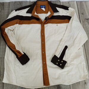 Wrangler Western Shirt Vintage Snap Button XXL